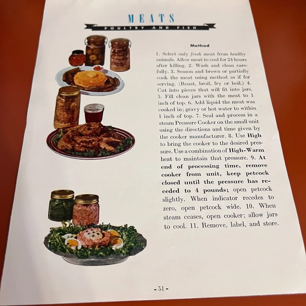 Vintage Hotpoint Electric Range Recipe and Home Canning Book 1940s Cookbook